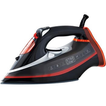 Fier de calcat Star-Light Ultra SIS-3036, 3000W, 0.36l, Talpa ceramica, Auto-curatare, Oprire automata, Negru/Rosu Fier de calcat Star-Light Ultra SIS-3036, 3000W, 0.36l, Talpa ceramica, Auto-curatare, Oprire automata, Negru/Rosu