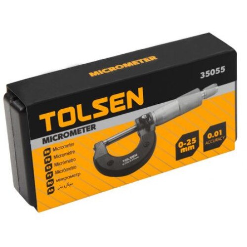 Micrometru 0-25mm cu precizie de 0.01mm, TOLSEN