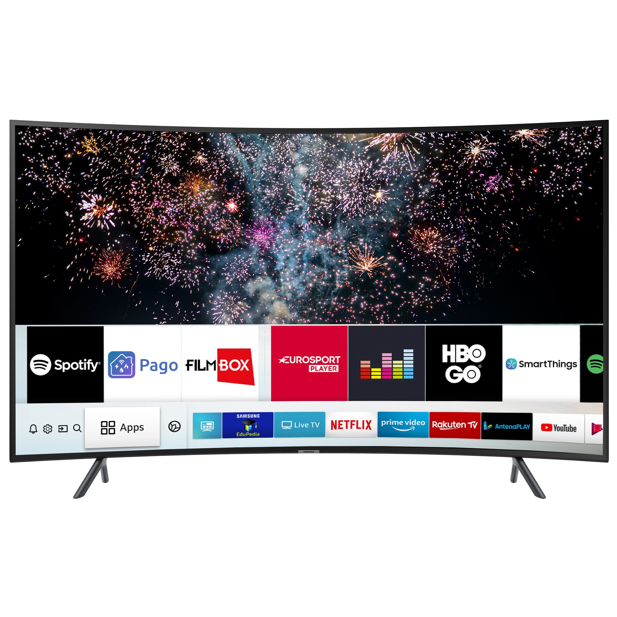 Televizor curbat Smart Samsung, 138 cm, 55RU7302, 4K Ultra HD, Clasa A