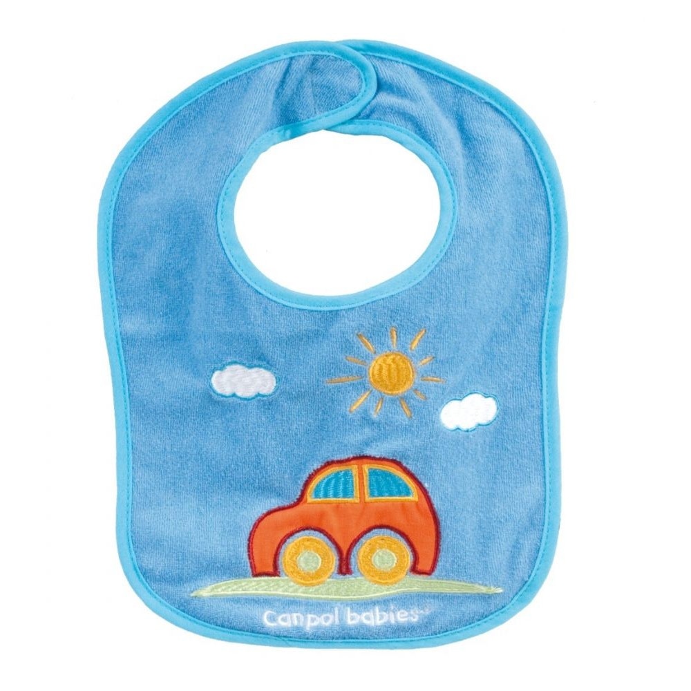 Barbita, bumbac flausat, impermeabila, albastru, Canpol, 15/102