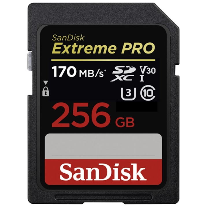 Карта памет SanDisk SDXC Extreme Pro, 256GB, Клас 10, UHS-I, 633X, 95 MB/s