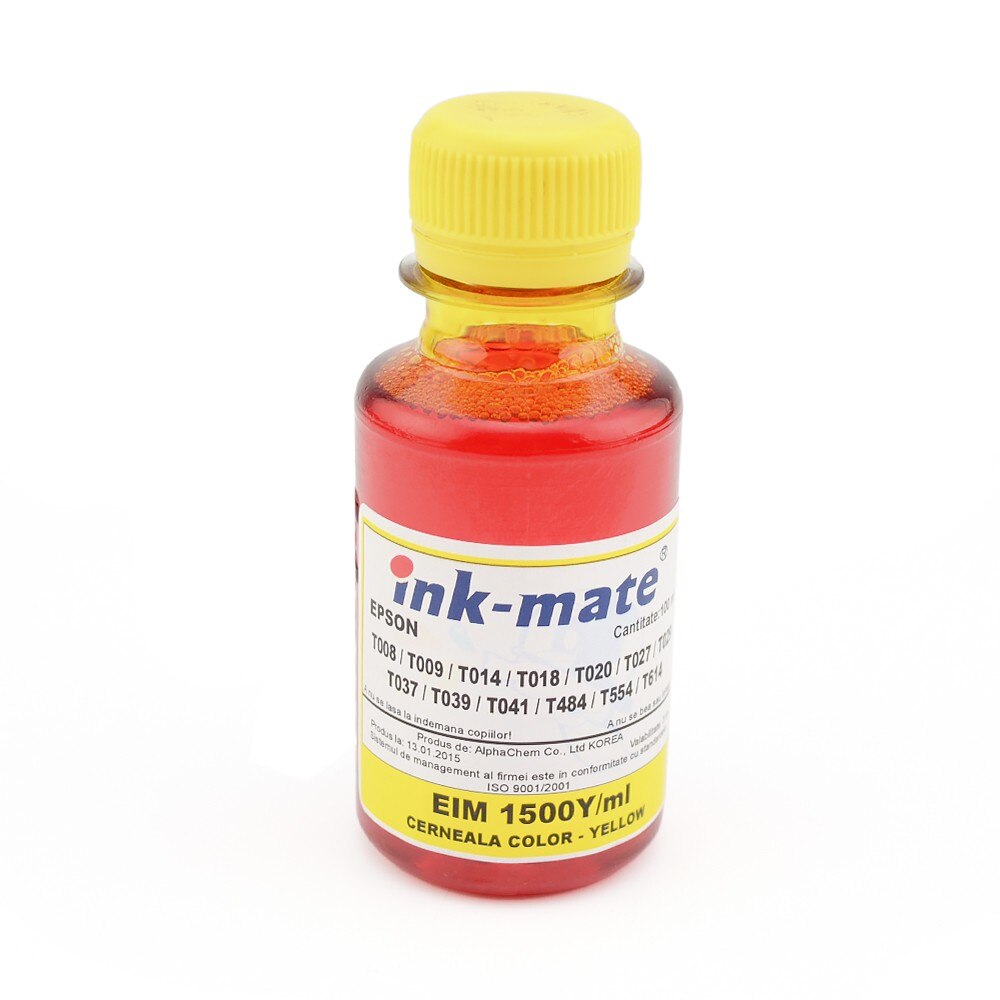 Cerneala compatibila Epson, culoare Yellow, 100 ml