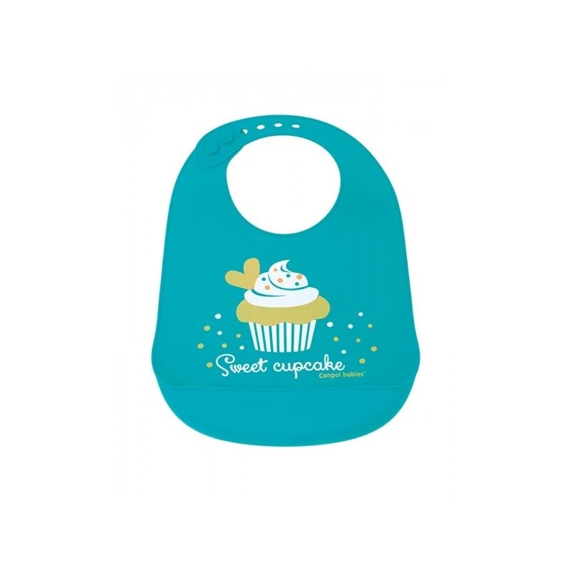 Baveta silicon,buzunar, albastru,Canpol,74/020