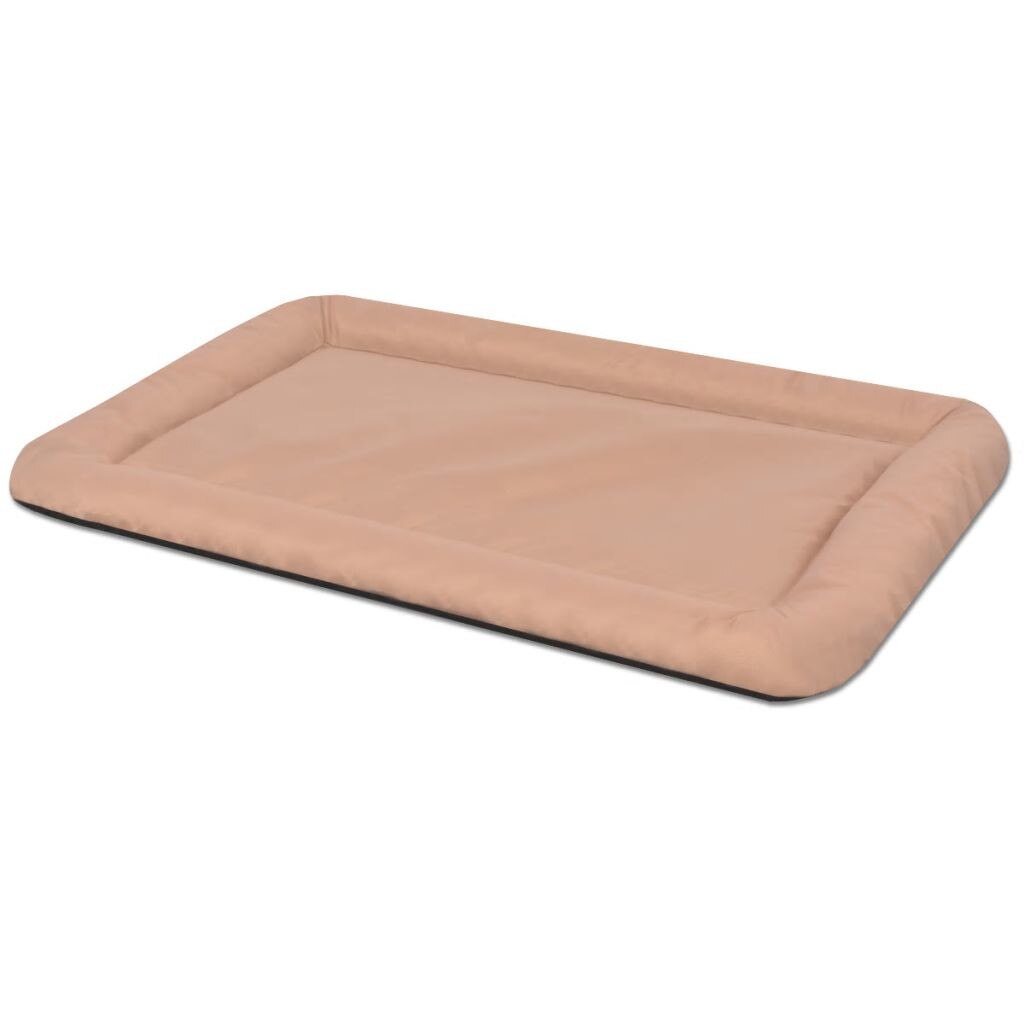 Saltea pentru caini, vidaXL, Tesatura, XL, Bej, 84 x 52 cm