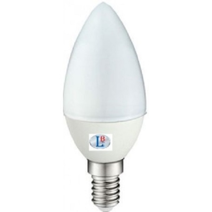 LED SMD lámpa LB Light C37, E14 / gyertya /, 6W, 470lm, 4000K