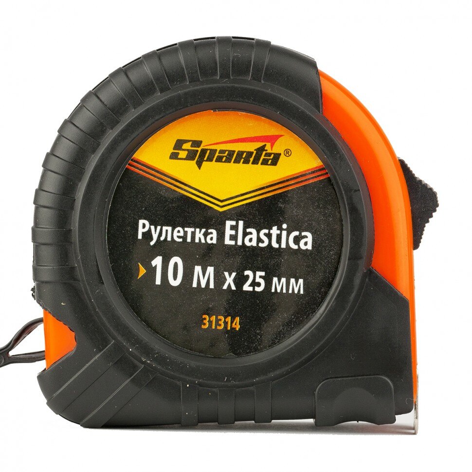 Ruleta Elastica, 10 m x 25 mm, corp cauciucat, uz casnic, SPARTA