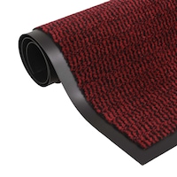 Covoras antiderapant pentru usa intrare, vidaXL, Polipropilena, 40 x 60 cm, Rosu