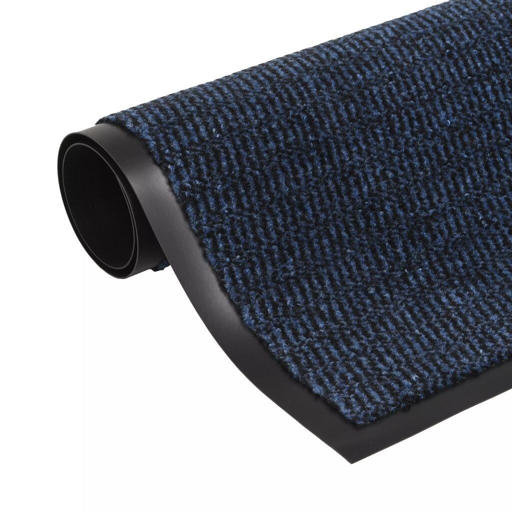 Covoras antiderapant de usa intrare, vidaXL, Polipropilena, 90 x 150 cm, Albastru