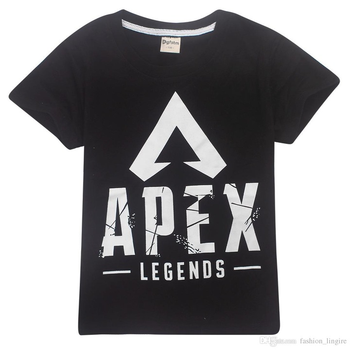 Apex Legends gyerek póló, logós póló, -, fekete