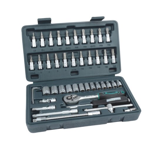 Trusa de tubulare compacta cu 46 piese