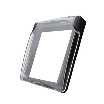 Capac de protectie rezistent la apa pentru prizele din sticla Livolo, Negru Capac de protectie rezistent la apa pentru prizele din sticla Livolo, Negru