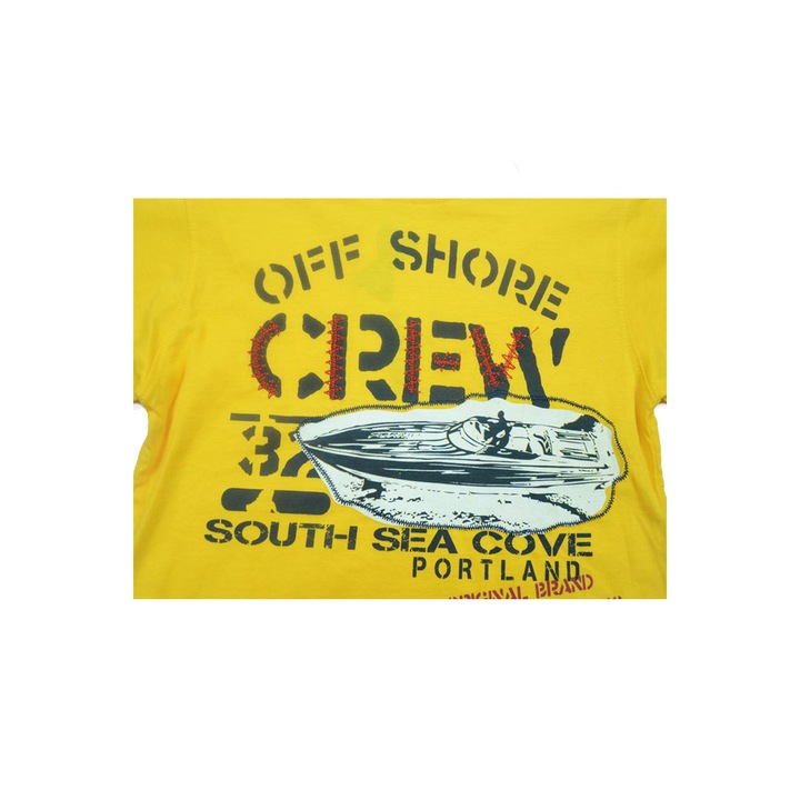 Tricou cu maneca scurta pentru baieti Wendee DY101249-1G-98, Galben 18063