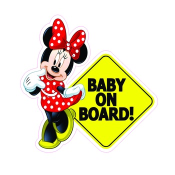 Baby on board Minie Sticker autocolant 17 x 17 cm Baby on board Minie Sticker autocolant 17 x 17 cm