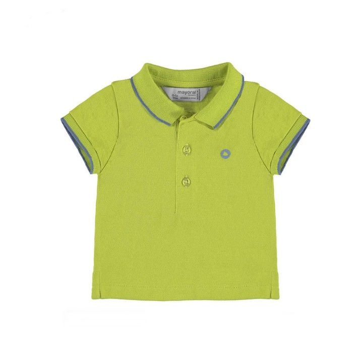 Tricou polo Mayoral cu maneca scurta pentru bebe nou-nascut, Verde lime