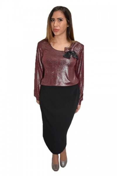 Fusta chic cu croiala dreapta, D&J Exclusive, Negru