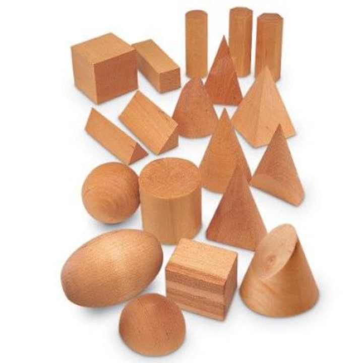 Forme geometrice din lemn - set 19
