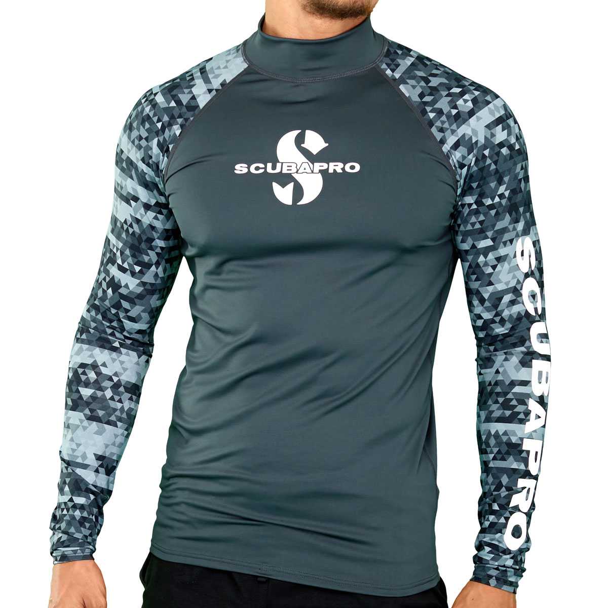 Tricou lung Scubapro - R-GUARD GRAPHITE, Man, 2XL