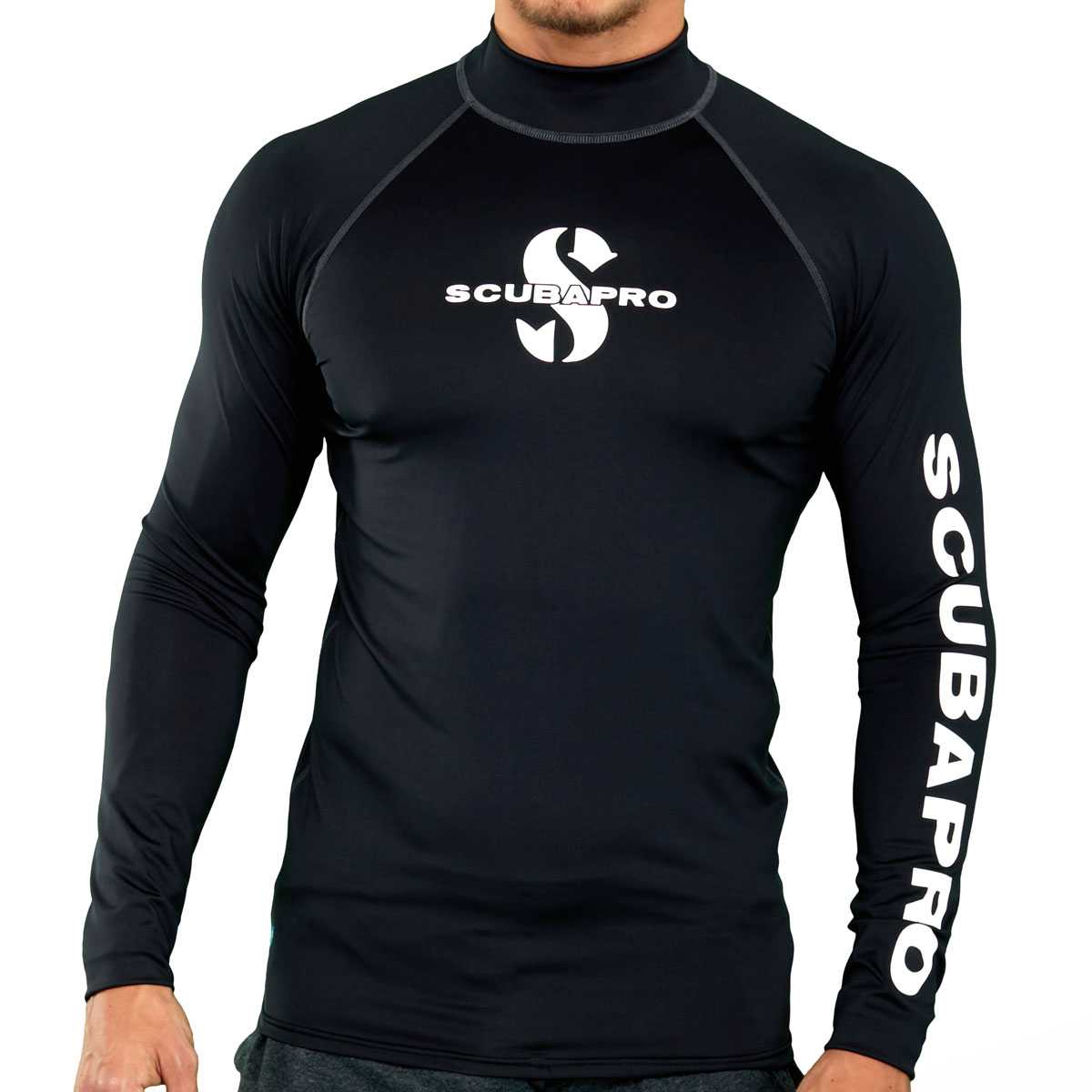 Tricou lung Scubapro - R-GUARD BLACK, Man, 2XL