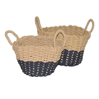 Set 2 cosuri depozitare, ratan D825 Set 2 cosuri depozitare, ratan D825