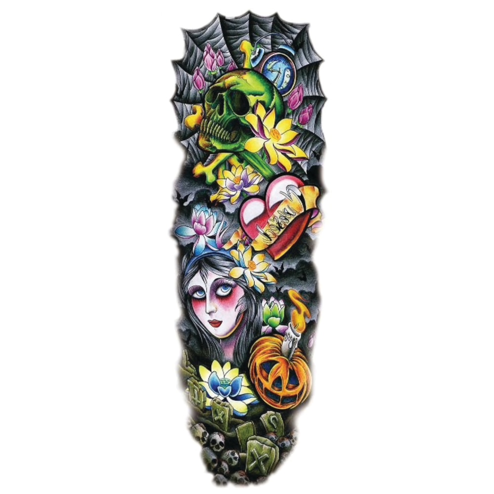 Tatuaj temporar pentru brate sau picioare multicolor, big zise 48 x 17 cm, #T/048 - Tattoo Temporary Phuture®