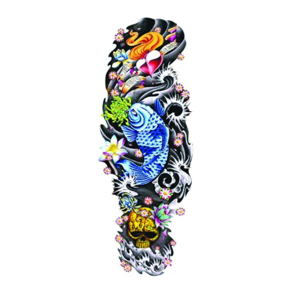 Tatuaj temporar pentru brate sau picioare multicolor, big zise 48 x 17 cm, #Q/003 - Tattoo Temporary Phuture®