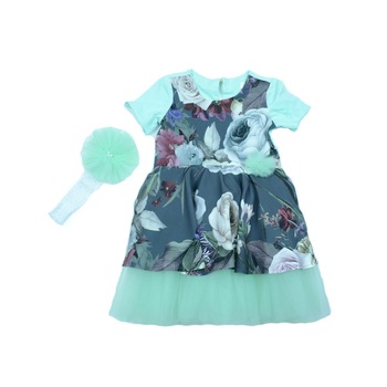 Rochita eleganta pentru fete Colibri 1186-2, Verde Rochita eleganta pentru fete Colibri 1186-2, Verde