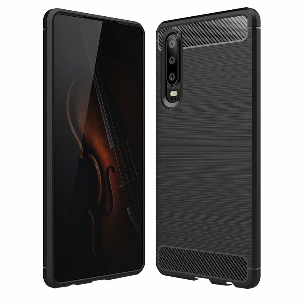 Husa HUAWEI P30 TPU Carbon Neagra