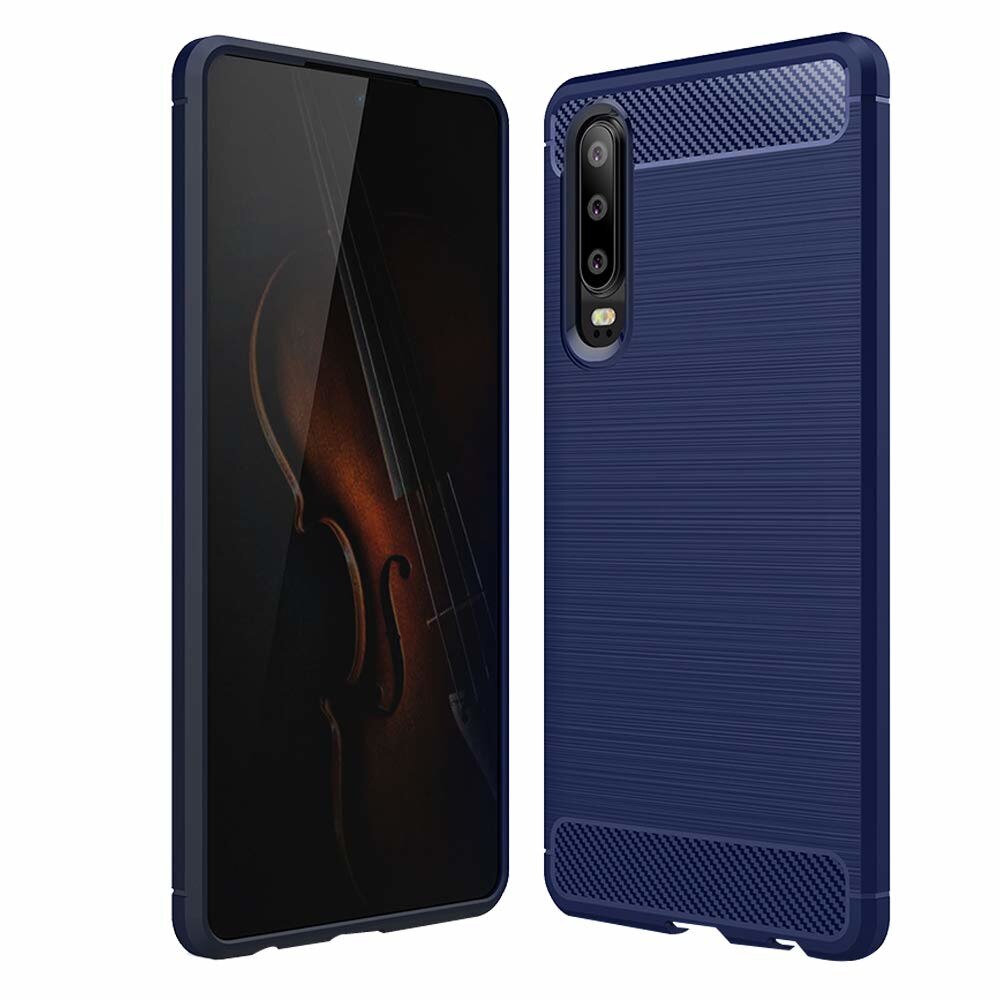 Husa HUAWEI P30 TPU Carbon Navy