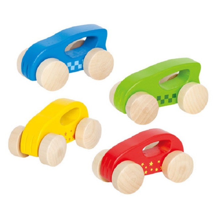 Hape fából készült autókészlet, 8db
