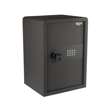 Seif cu inchidere electronica + cheie Planet Safe 50AT, 500x350x300 mm, negru Seif cu inchidere electronica + cheie Planet Safe 50AT, 500x350x300 mm, negru