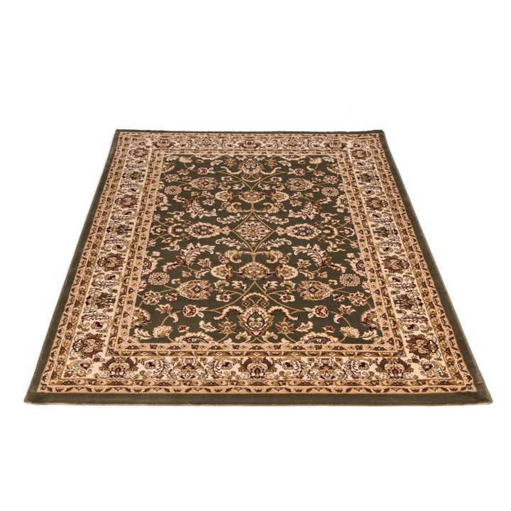 Класически килим, Seta Hali, Venezia Orient, Полипропилен, 80 x 300 см, Зелен/Кремав