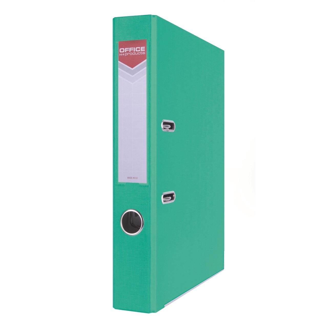 Biblioraft plastifiat OFFICE Products, 5 cm, colturi metalice, turcoaz