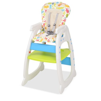 Scaun inalt convertibil pentru copii, vidaXL, Plastic, Multicolor, 72 x 62,5 x 106 cm Scaun inalt convertibil pentru copii, vidaXL, Plastic, Multicolor, 72 x 62,5 x 106 cm