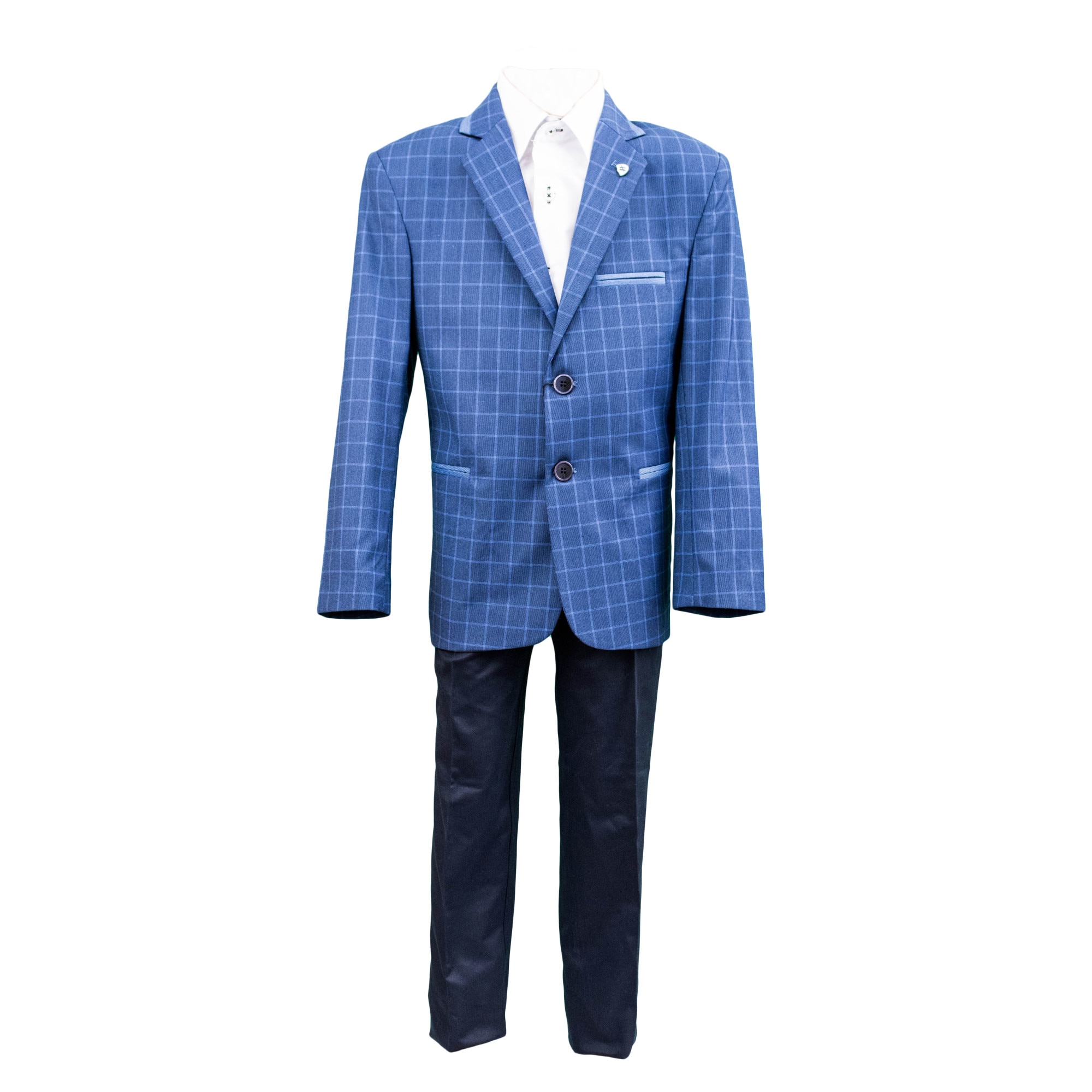 Costum casual Antonio, albastra-bleumarin