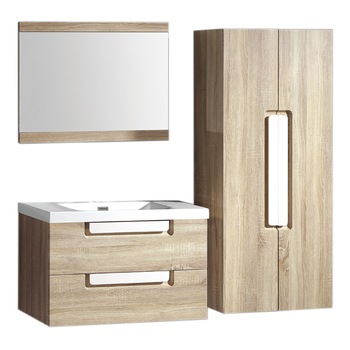 Set Mobilier Baie Suspendat Matera, 80 cm, Stejar Set Mobilier Baie Suspendat Matera, 80 cm, Stejar