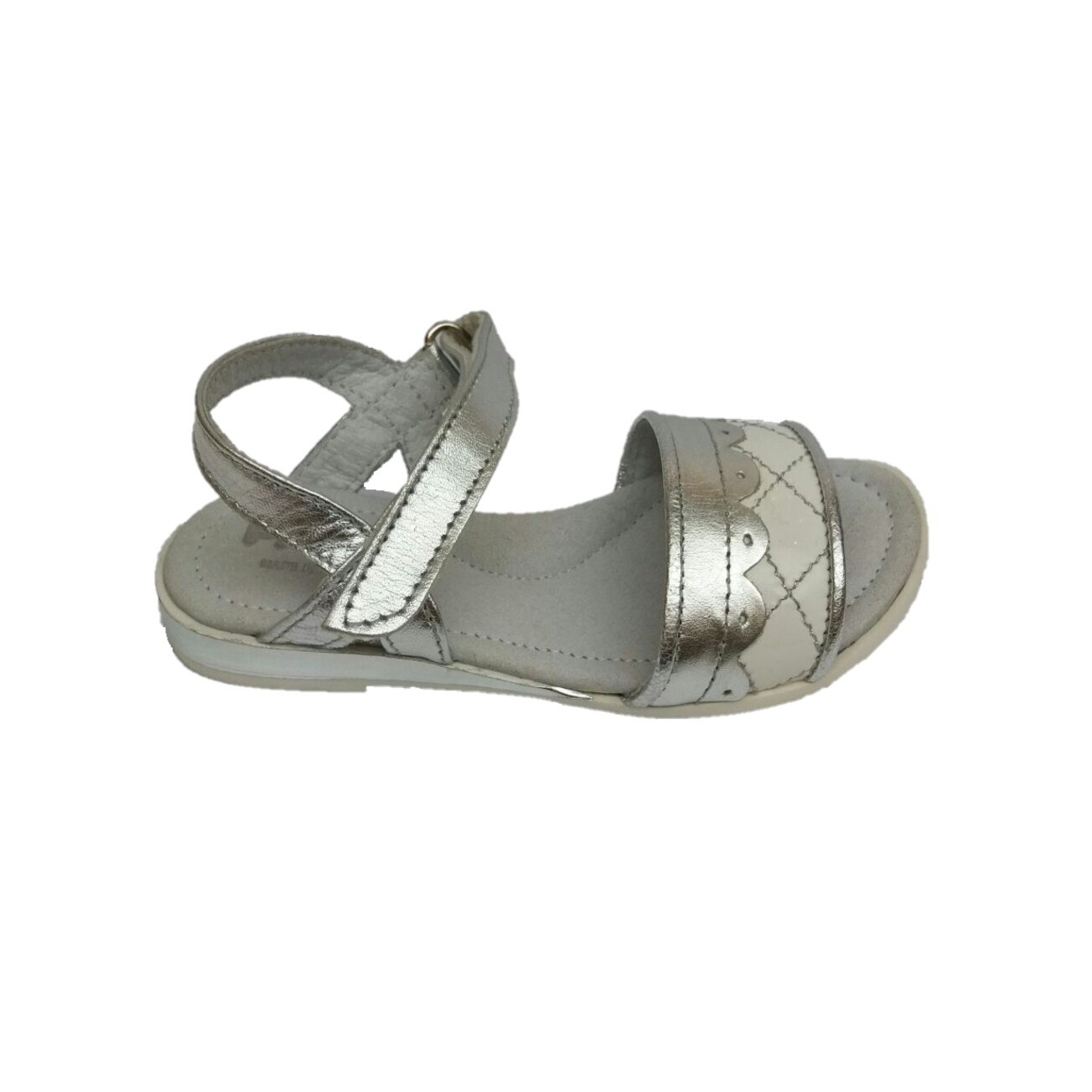 Sandale alb/argintiu, PJ Shoes, 35 EU