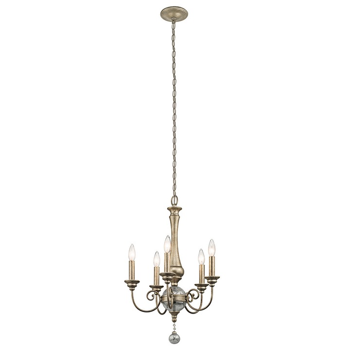 Полилей Rosalie, Elstead Lighting, E14, 5 x 60 W, златист