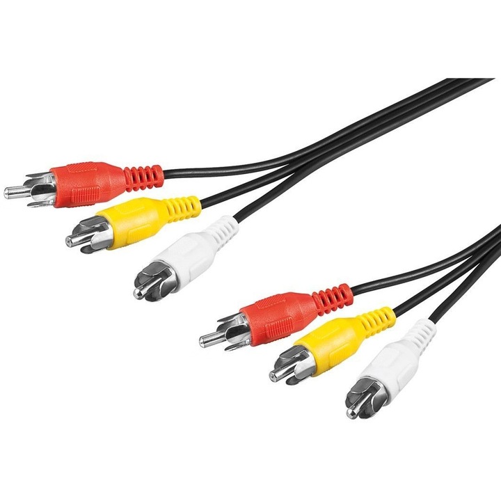 Goobay Hangkábel 3x RCA apa - 3x RCA apa 10m