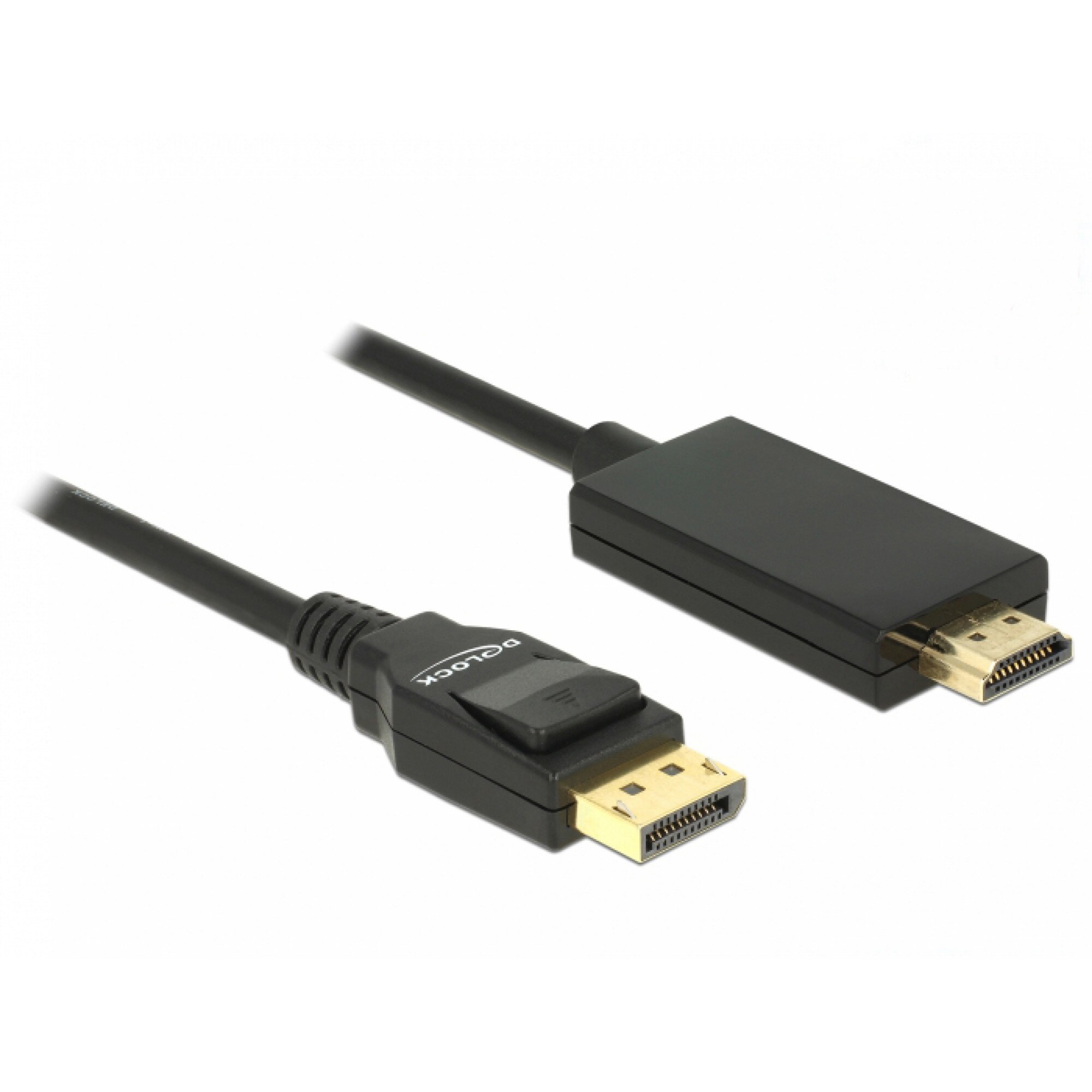 Cablu Displayport 1.2 la HDMI pasiv 4K 2m Negru T-T, Delock 85317