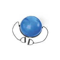 Minge Bosu cu manere, antrenament/recuperare, Jocca, Albastra, 58cm