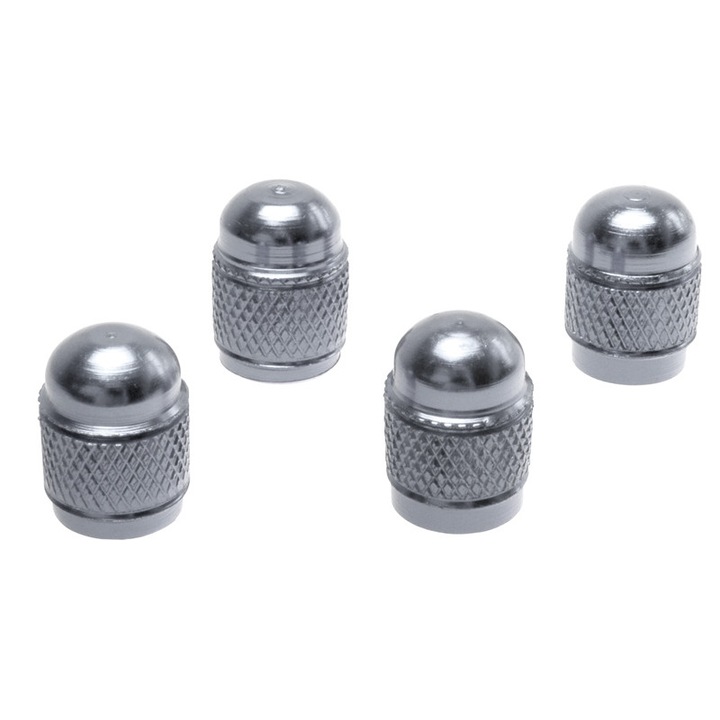 Set de patru capacele din aluminiu pentru ventil / roti / capace , compatibil cu orice masina