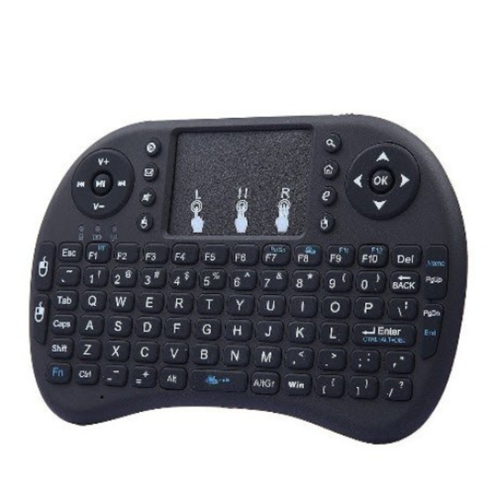 Tastatura fara fir, Bluetooth, I8, retroiluminata, 146.8x97.5x19 mm