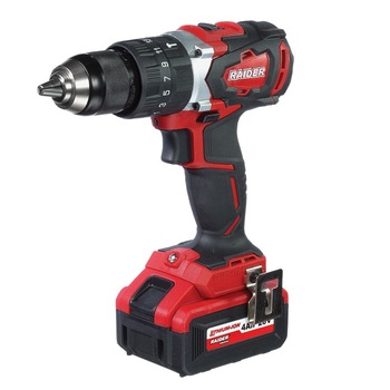Masina de gaurit insurubat cu acumulator Li-ion 20V 2x4Ah 62Nm, Raider Power Tools Masina de gaurit insurubat cu acumulator Li-ion 20V 2x4Ah 62Nm, Raider Power Tools