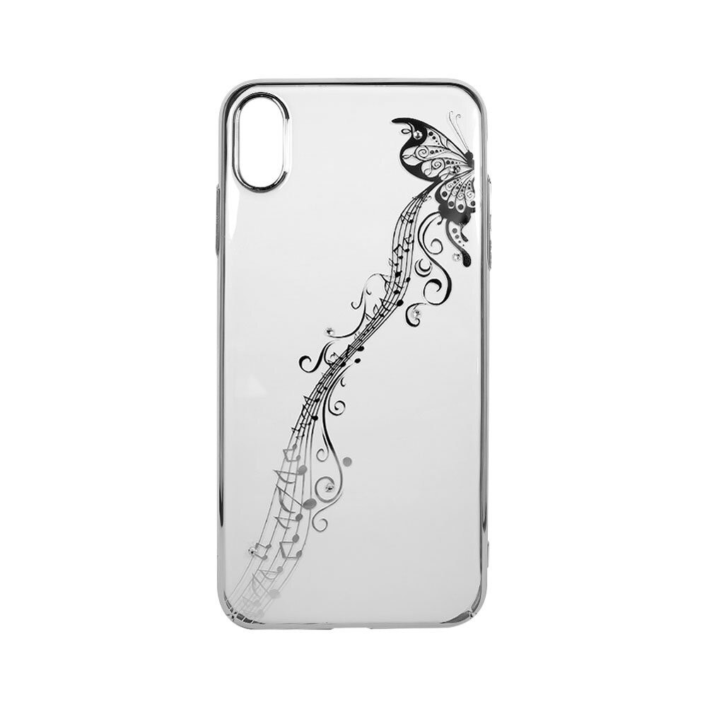 Carcasa Devia Papillon pentru iPhone XS Max, Argintiu