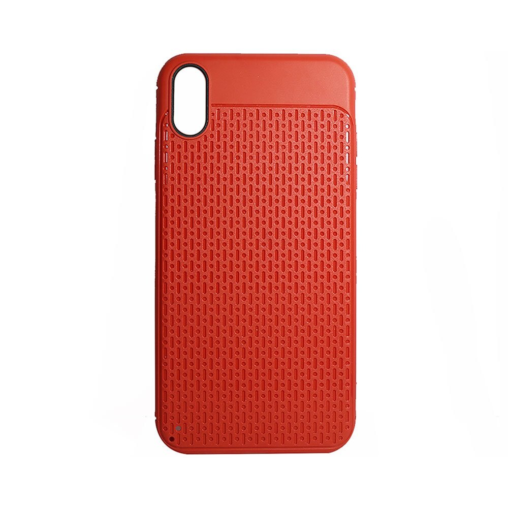 Husa Silicon Just Must Stripe Soft pentru iPhone XS Max, Rosu