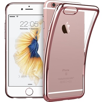 Husa pentru Apple iPhone 7 Plus TPU placata Rose-Auriu Husa pentru Apple iPhone 7 Plus TPU placata Rose-Auriu