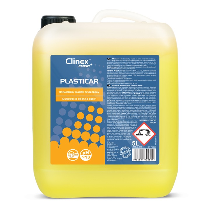 Почистващ продукт-Plasticar-Clinex expert, 5л, Многофункционален