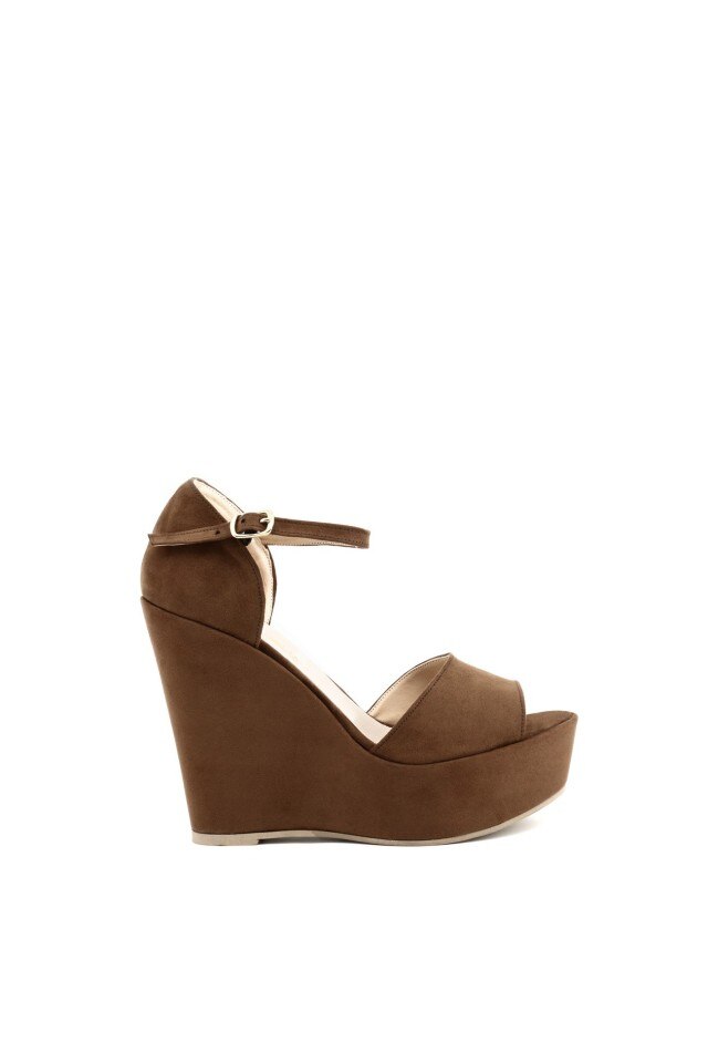 Platforme pentru dama model BENIAMINA Made in Italia, Maro