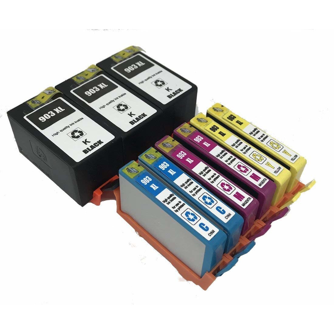 Set 9 Cartuse 903XL 3BK/2C/2M/2Y Compatibile cu HP 6860 Aio/ 6960 Aio/ 6970 Aio/6950 Aio / 6971 Aio / 6978 Aio / 6974 Aio / 6979 Aio / 6976 Aio / 6962 Aio / 6961 Aio / 6963 Aio / 6964 Aio / 6965 Aio / 6966 Aio / 6968 Ai