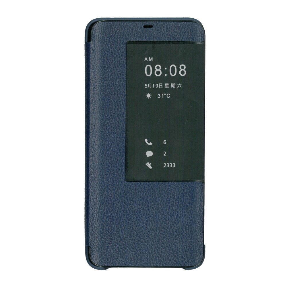 Husa book 360 din piele naturala Xoomz,pentru Huawei Mate 20 Pro-Albastru